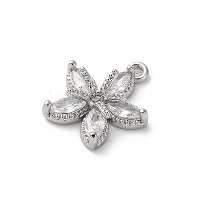 Brass Micro Pave Cubic Zirconia Charms LS-KK-D371-04F-P-1