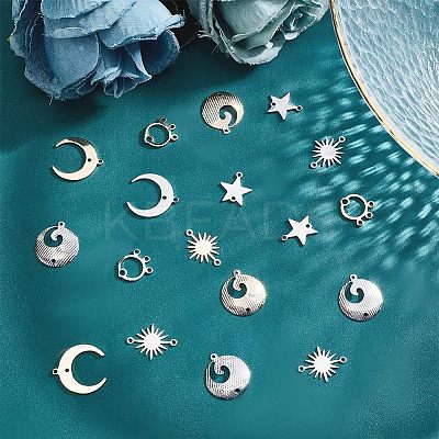 40Pcs 5 Style Brass Link Connectors KK-FH0002-21-1