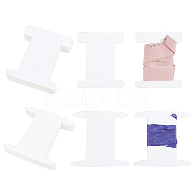 80Pcs 2 Styles Cardboard Paper Ribbon Spool Storage Organizer Holder CDIS-PH0001-61-1