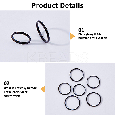 24Pxcs 6 Styles 2mm Polished Plain Dome Finger Ring for Girl Women RJEW-DC0001-21-1