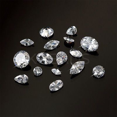 320Pcs 16 Style Cubic Zirconia Cabochons ZIRC-YS0001-03-1