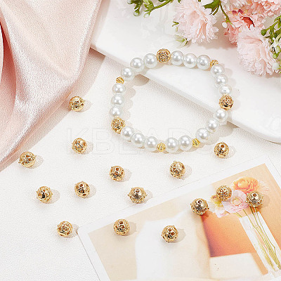 32Pcs 4 Style Alloy Hollow Beads PALLOY-BBC0001-06-1