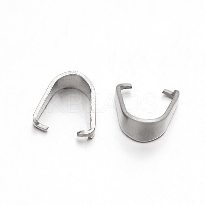 Non-Tarnish 304 Stainless Steel Snap on Bails X-STAS-N071-06-1