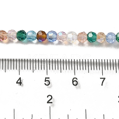 Electroplate Transparent Glass Beads Strands EGLA-A035-T4mm-HL01-1