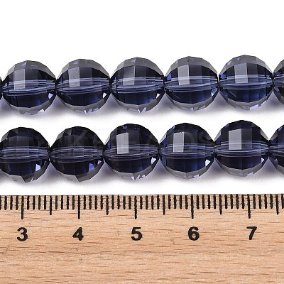 Faceted Round K9 Glass G-M182-10mm-20A-1