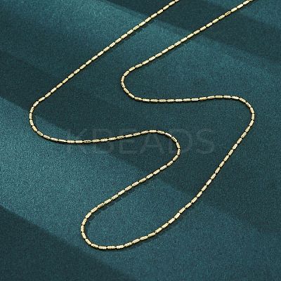 Brass Column Link Chain Necklaces for Women NJEW-D302-05G-1