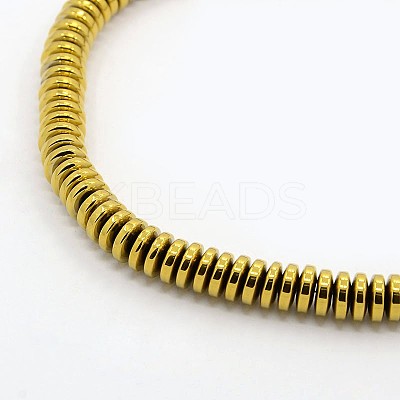 Grade A Electroplate Non-magnetic Synthetic Hematite Heishi Beads Strands X-G-M045-08B-1