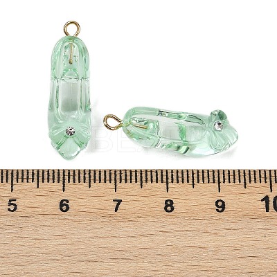 Transparent Resin Rhinestone Pendants RESI-Q021-01B-1