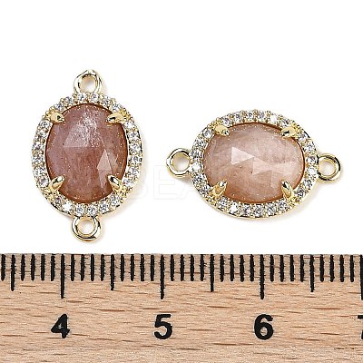 Natural Sunstone Faceted Oval Links G-B126-05G-01-1