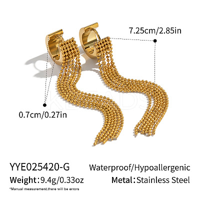 304 Stainless Steel Hoop Earrings AU2078-1-1