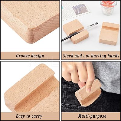 Beech Wood Mobile Phone Holders AJEW-NB0003-89A-1