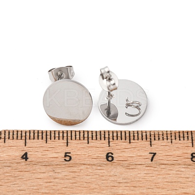 304 Stainless Steel Stud Earring Findings STAS-D371-02P-01-1