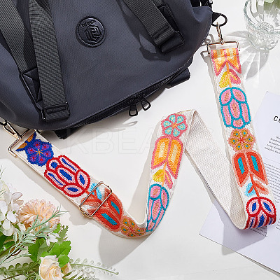 1Pc Bohemian Flower Printed Cotton Bag Straps for Bucket Bags FIND-ME0002-57-1