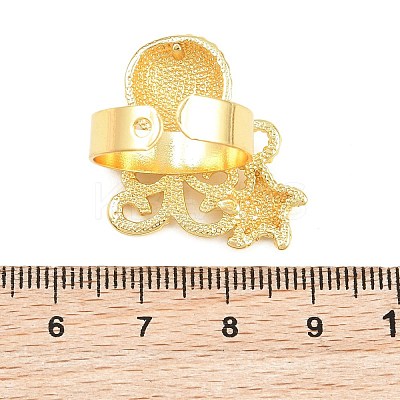 Ocean Brass Cuff Open Rings KK-CBA5A76-04G-01-1