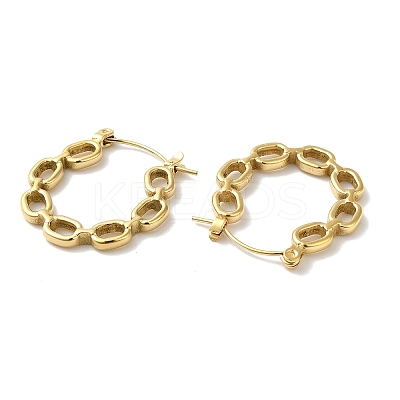 Rack Plating 304 Stainless Steel Hoop Earrings for Women EJEW-Z026-24G-1