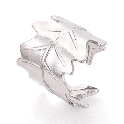 304 Stainless Steel Cuff Rings for Women RJEW-N052-02P-1