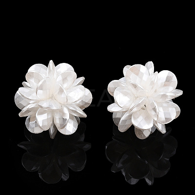 Handmade ABS Plastic Imitation Pearl Woven Beads FIND-N050-19-01-1