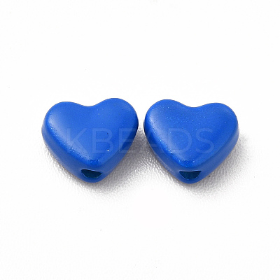 Heart Spray Painted Alloy Beads FIND-G053-01K-1