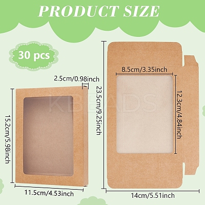 Foldable Kraft Paper Candy Boxes with Visible Window CON-WH0123-22-1