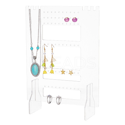 Rectangle Acrylic Jewelry Display Stands EDIS-WH0021-38-1