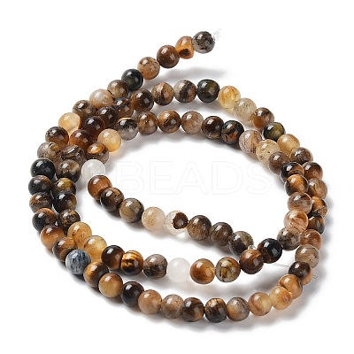 Natural Yellow Tiger Eye Beads Strands G-H238-4mm-1