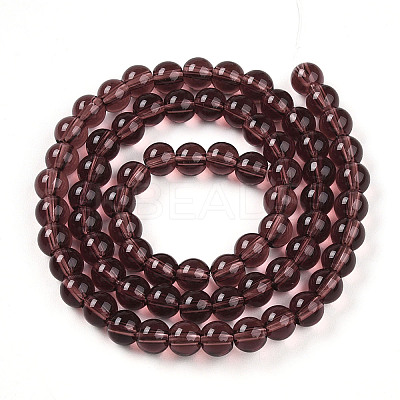 Transparent Glass Beads Strands GLAA-T032-T6mm-19-1