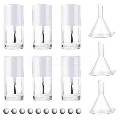Transparent Glass Nail Polish Empty Bottle MRMJ-GL0001-18-1