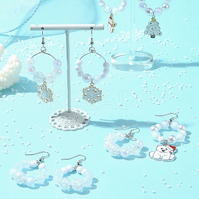 Acrylic Bead DIY Earring Making Kits DIY-FS0006-67D-1