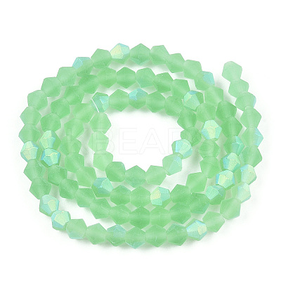 Imitate Austrian Crystal Bicone Frosted Glass Beads Strands EGLA-A039-T2mm-MB24-1
