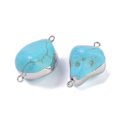 Synthetic Turquoise Connector Charms KK-F868-31P-1