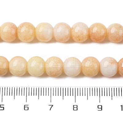 Ombre Effect Dyed Glass Beads Strands LS-GLAA-T031-01O-07-1