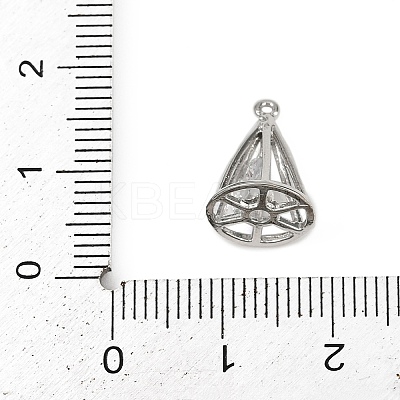 Brass with Clear Cubic Zirconia Pendants LS-KK-L238-32P-1