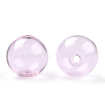 Transparent Blow High Borosilicate Glass Globe Beads GLAA-T003-09A-1