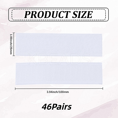 46Pairs Self-adhesive Nylon with Polyester Hook and Loop Tapes DIY-CY0003-66B-1