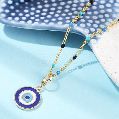 Brass Pendant Necklaces LS-NJEW-R006-01G-05-1