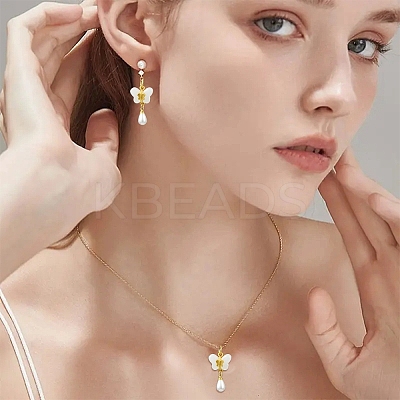 10Pcs Resin & Imitation ABS Pearl Pendants KK-YW0003-56-1