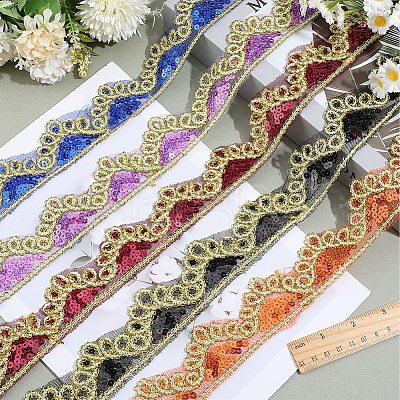 Sparkle Polyester Lace Ribbon SRIB-WH20020-049B-1