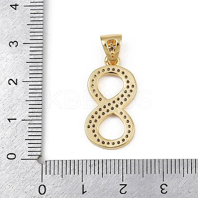 Brass Micro Pave Cubic Zirconia Pendants KK-S528-06G-1