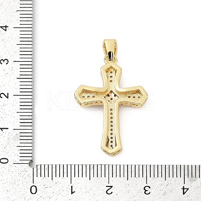 Brass Micro Pave Cubic Zirconia Pendants KK-U058-14G-1