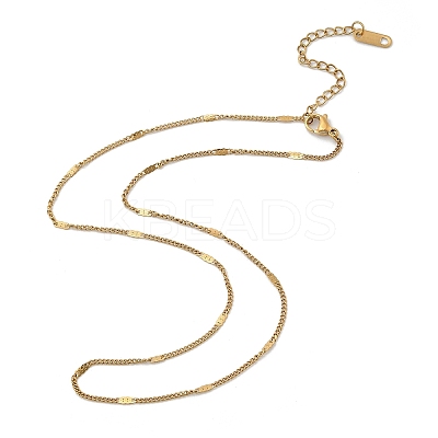 2MM 304 Stainless Steel Curb Chain Necklaces for Women Men NJEW-F351-04G-1