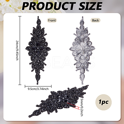 1Pc Flower Glass Crystal Rhinestone Applques DIY-FG0008-66-1