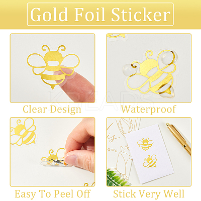 Word Gold Foil Self-adhesive Stickers DIY-WH20001-13H-1