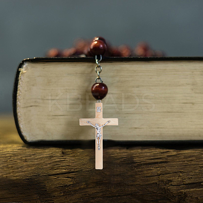 6Pcs 3 Colors Religion Cross Wood Big Pendants WOOD-DC0001-18-1