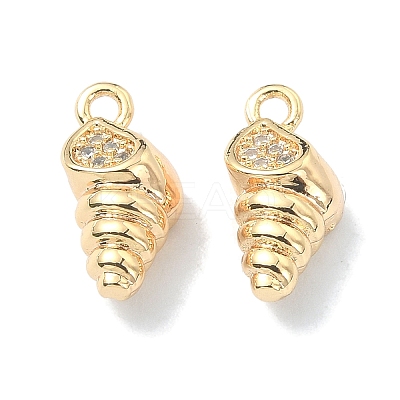 Brass Micro Pave Cubic Zirconia Pendants KK-A194-05G-1