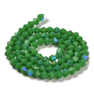 Opaque Solid Color Imitation Jade Glass Beads Strands GLAA-F029-P4mm-D08-1