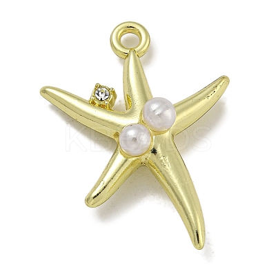 Alloy ABS Pearl Pendants PALLOY-F312-59G-1