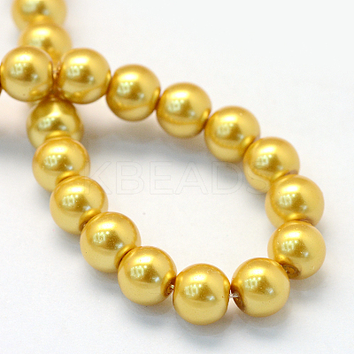 Baking Paint Glass Pearl Bead Strands X-HY-Q003-3mm-31-1