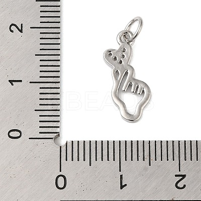 Rack Plating Brass & Clear Cubic Zirconia Pendants KK-S372-11P-1