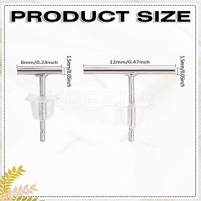 2 Pair Alloy Stick Stud Earrings for Women EJEW-LP0013-03P-1