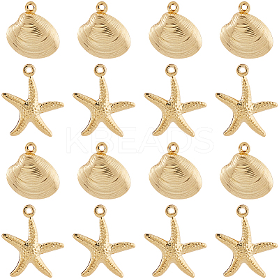 64Pcs 2 Styles 316 Surgical Stainless Steel Pendants STAS-SC0010-20-1